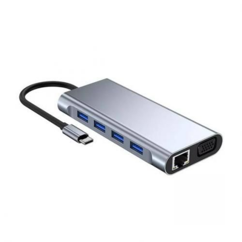 Hub Type-c 11 en 1 Station d’accueil Compatible Macbook et PC, HDMI VGA RJ45 thumbnail 3