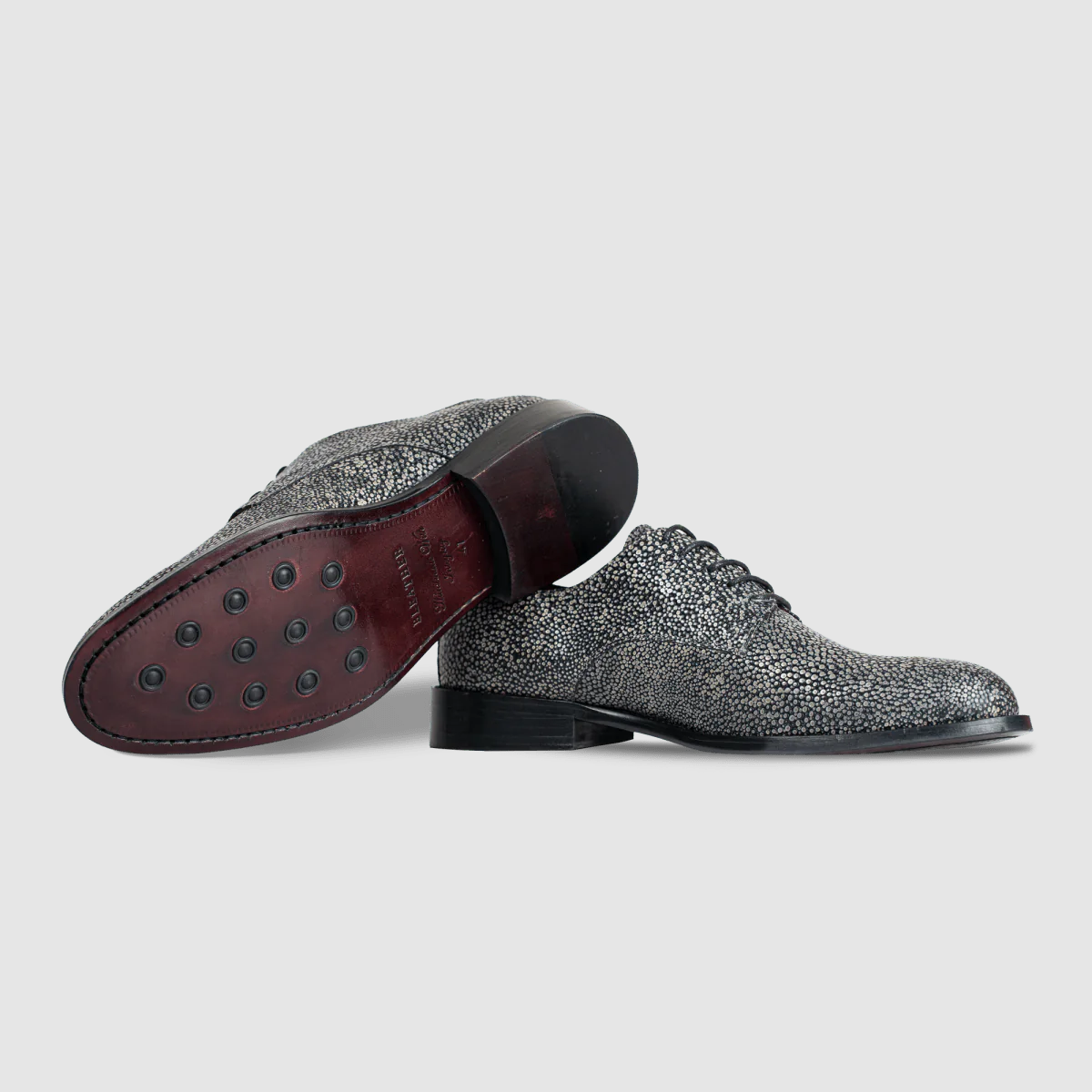 Miler: Derby - Cuir gris métallique thumbnail 3