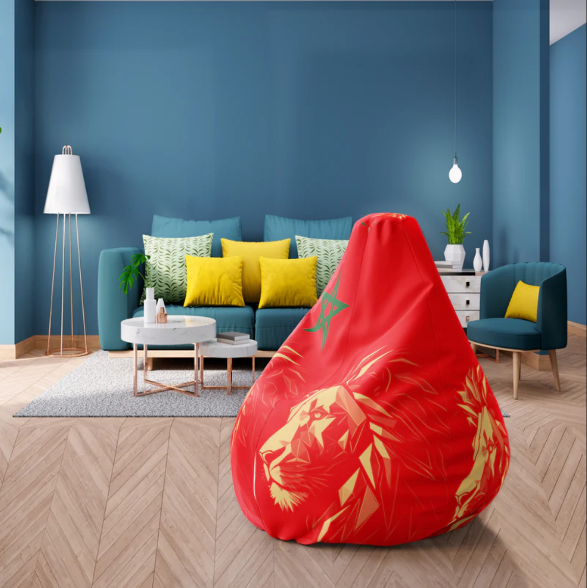 Pouf Red Lion