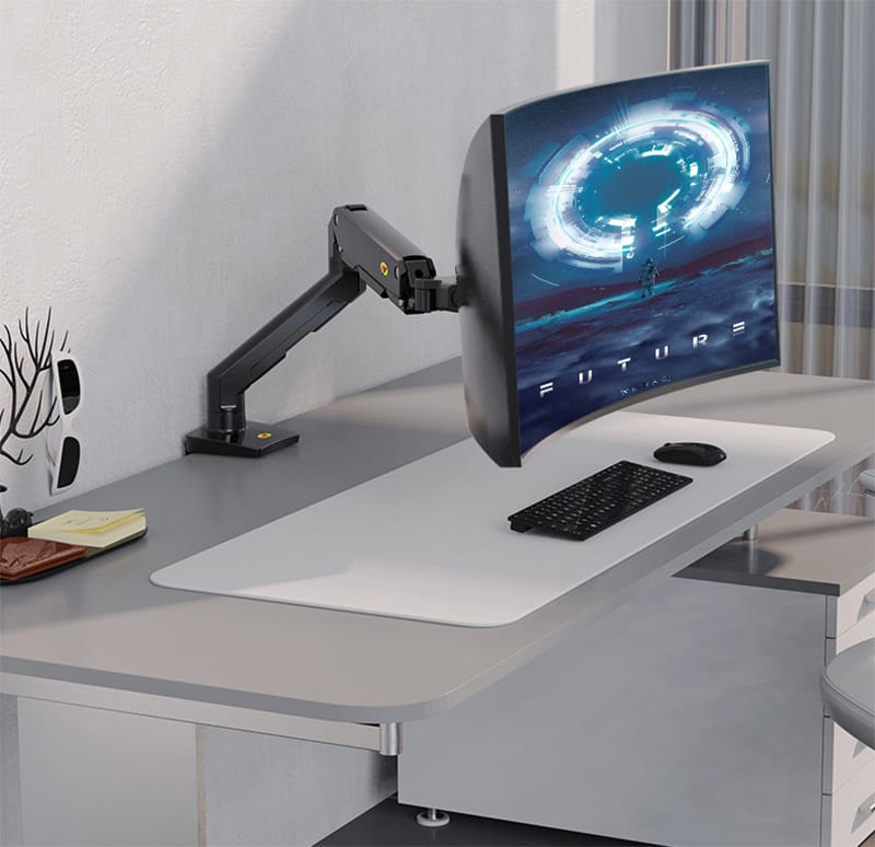 Ressort mécanique ergonomique à double bras pour écran de moniteur, support dagne thumbnail 4