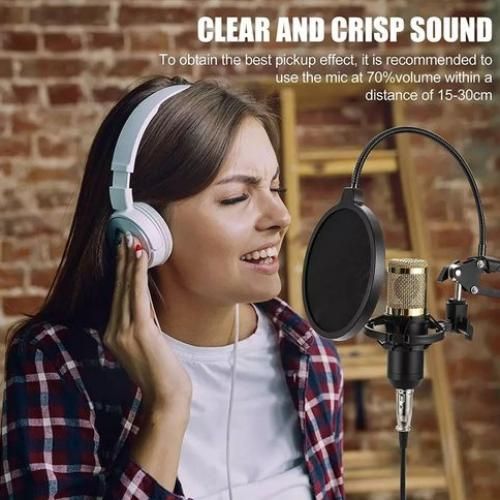 kit Microphone à condensateur BM800 + carte son V8