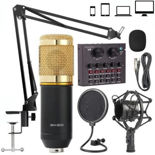 kit Microphone à condensateur BM800 + carte son V8 thumbnail 4