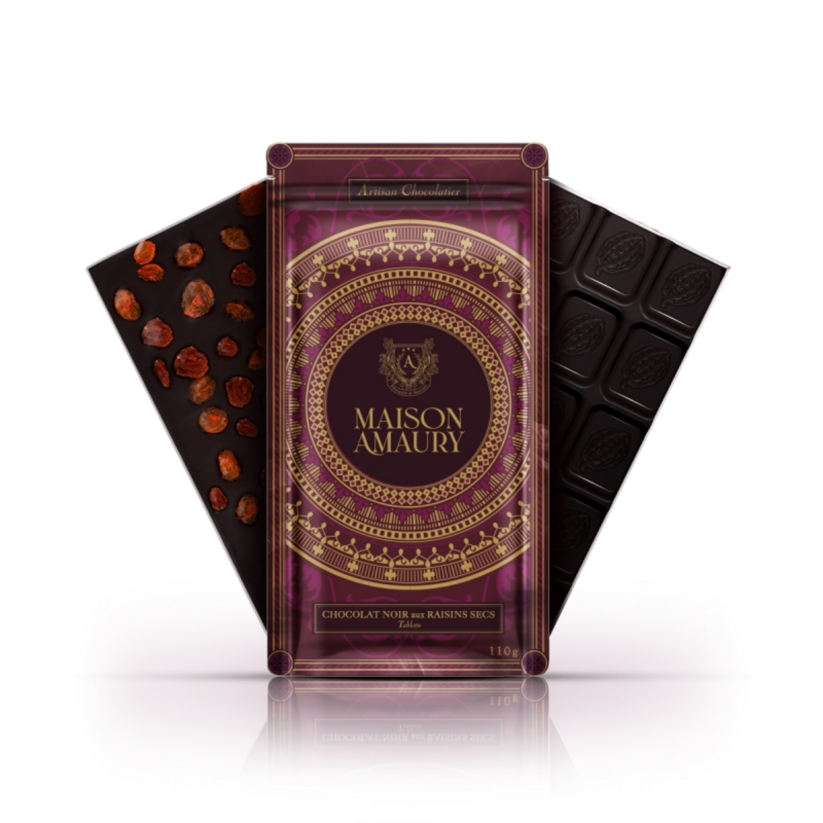 Tablette Chocolat Noir Aux Raisins Secs