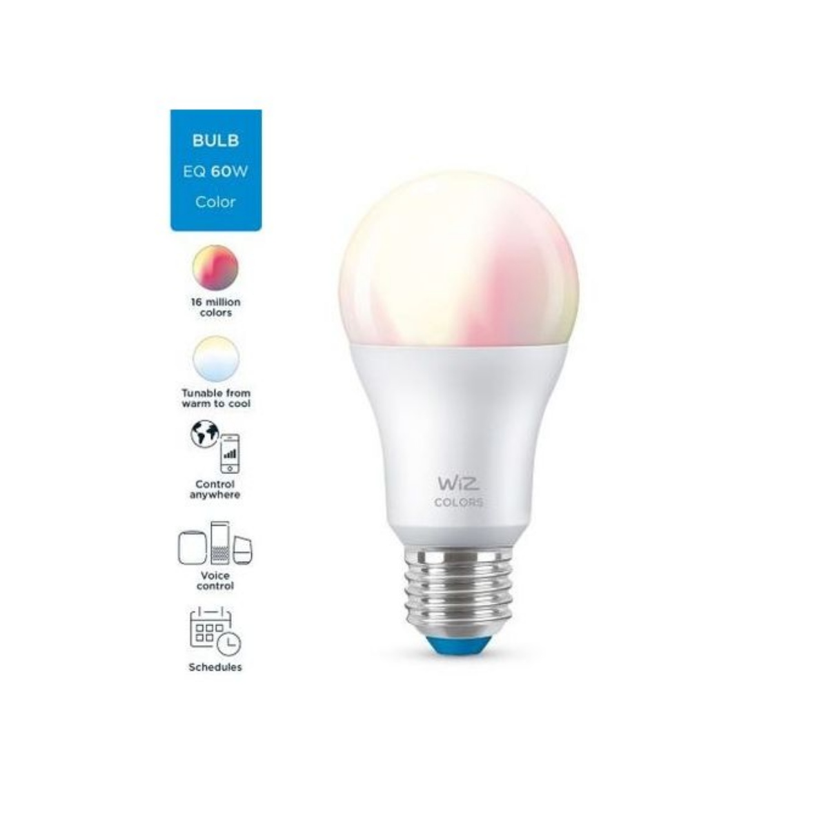 Ampoule connect  A60 E27 60W multicolore 16 millions colore Wifi Bluetooth