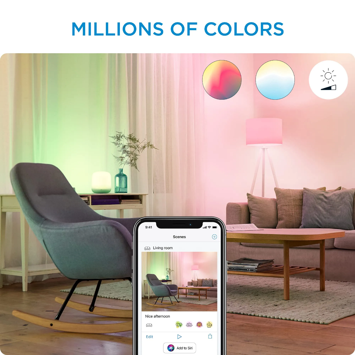 Ampoule connect  A60 E27 60W multicolore 16 millions colore Wifi Bluetooth thumbnail 3