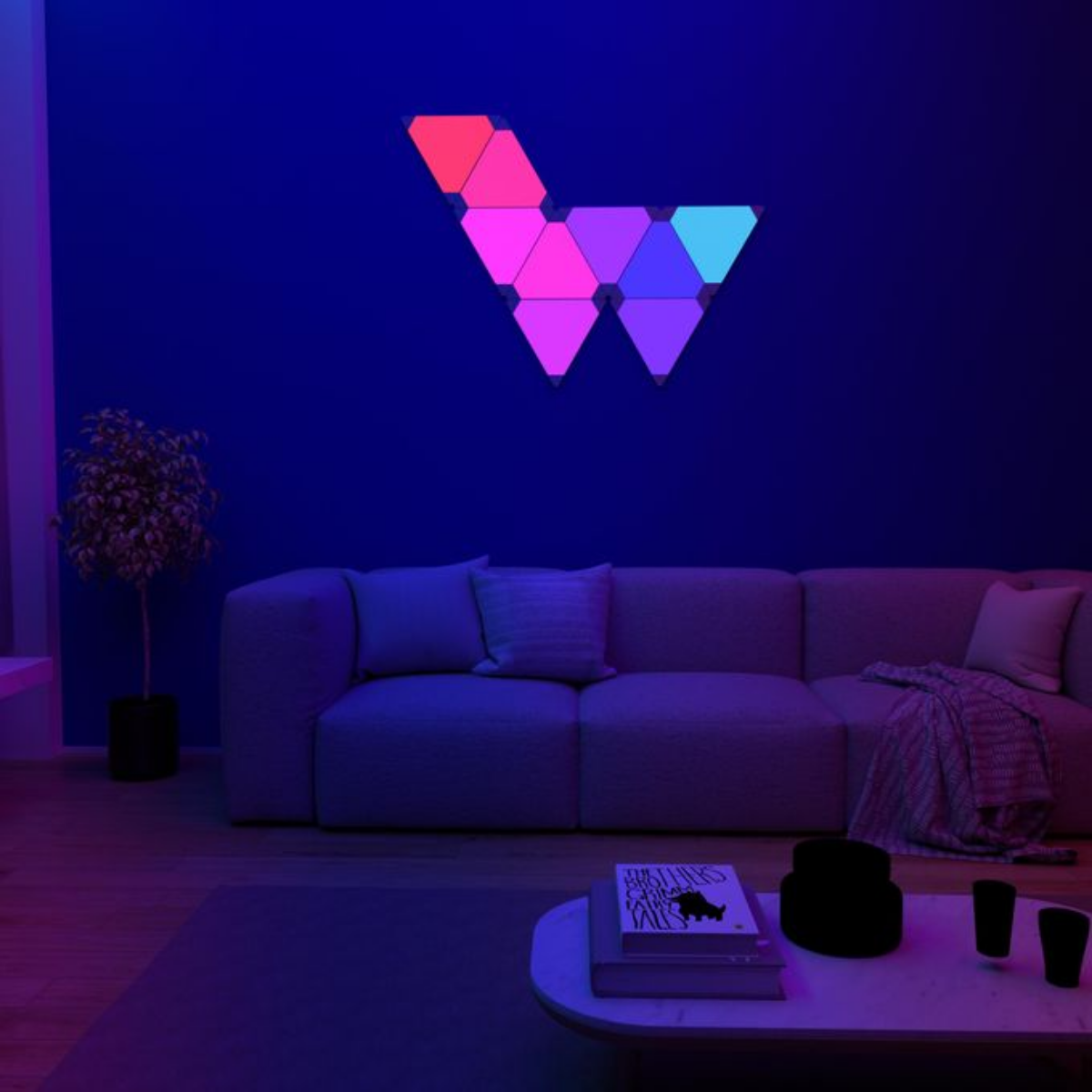 Lampe Triangulaire Intelligente 24w Rgb 16m Couleurs. thumbnail 4