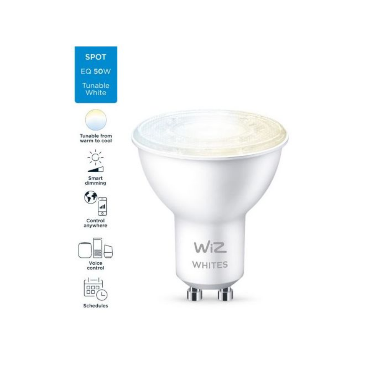 Spot Wiz connecté Gu10 tunable white Wi-Fi + Bluetooth thumbnail 2