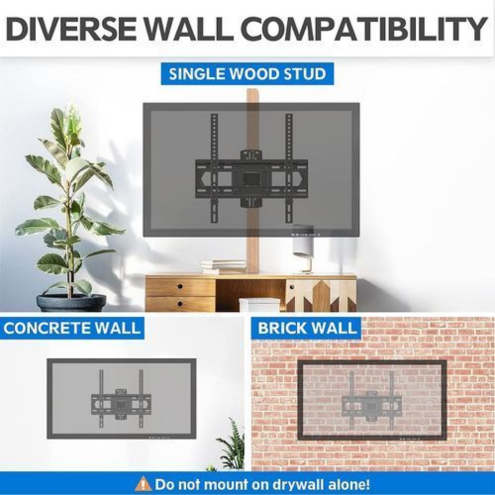 Support Robuste Pivotant Mural Bras Rotative LED, LCD Écrans Plasma Max 26-55 thumbnail 2
