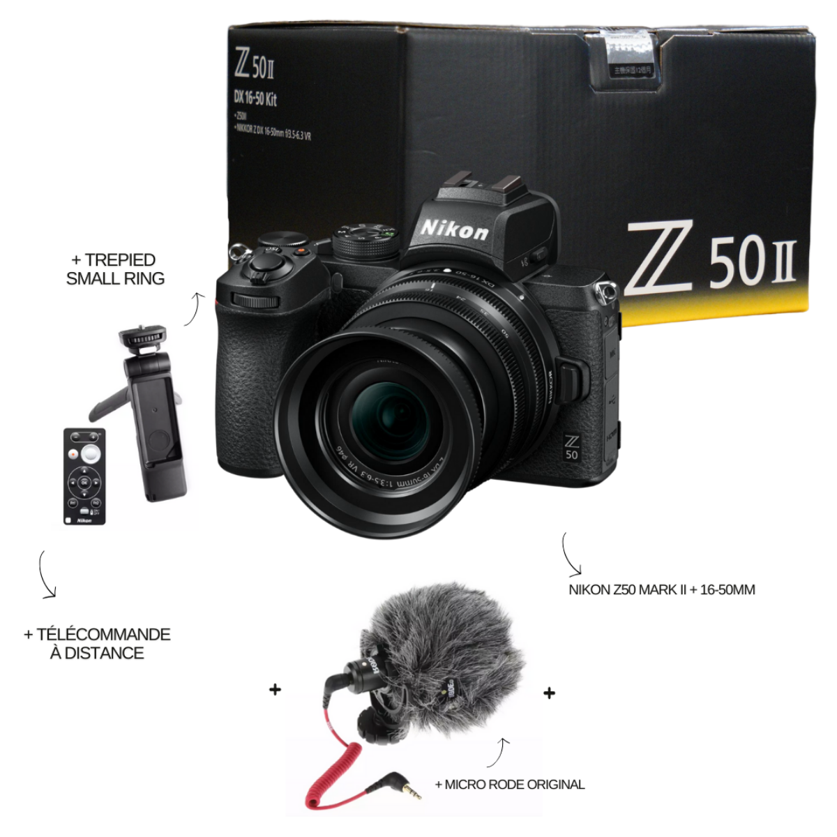 Z50 Mark Ii+ 16-50mm + Micro Rode Original + Télécommande À Distance + Trépied Small Ring (neuf)
