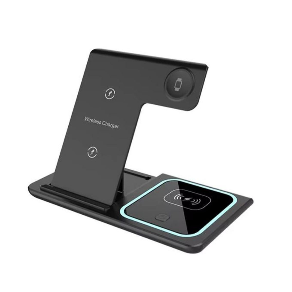 Support de chargeur sans fil pliable 3 en 1, station de charge rapide 15W thumbnail 3