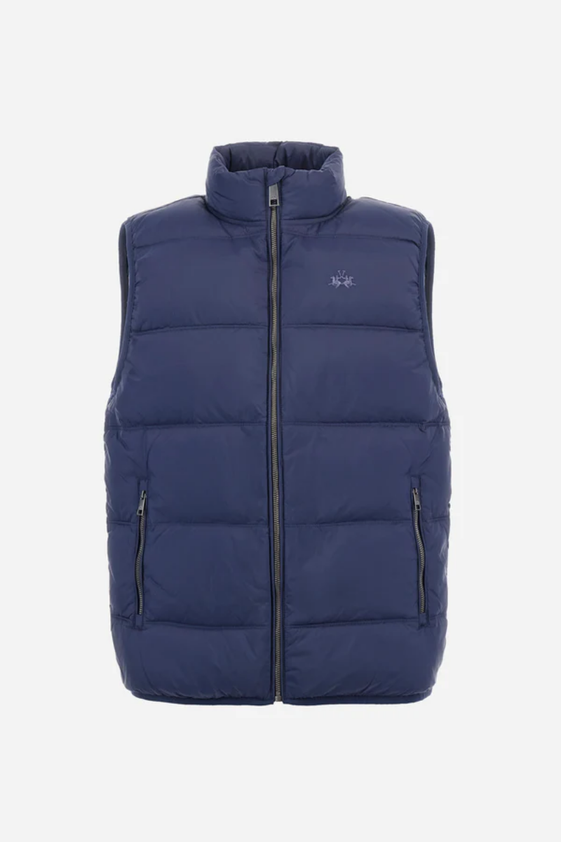 REGULAR FIT GILET IN SYNTHETIC FABRIC