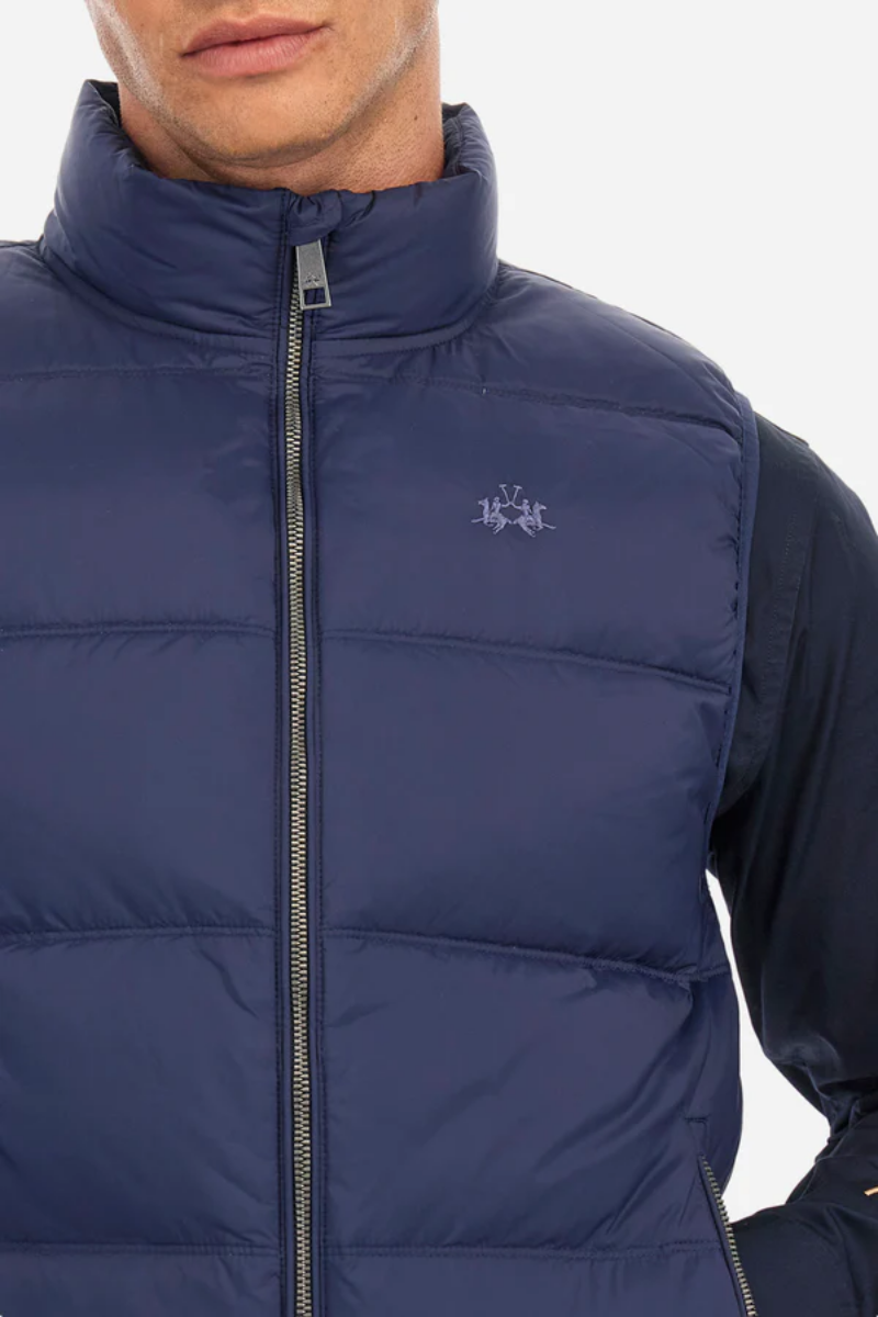 REGULAR FIT GILET IN SYNTHETIC FABRIC thumbnail 3