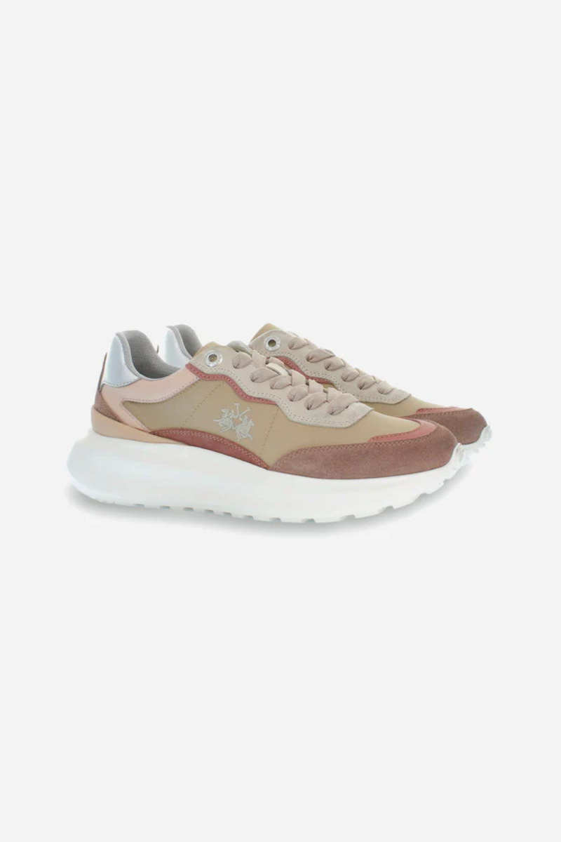 WOMENS TRAINER in SUEDE & FABRIC