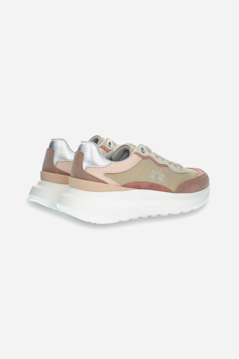 WOMENS TRAINER in SUEDE & FABRIC