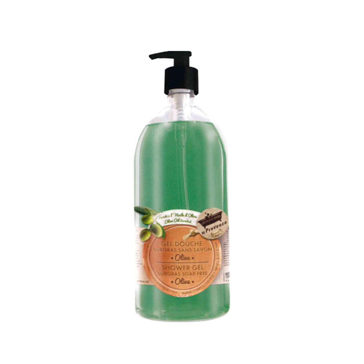 Gel Douche Olive (enrichie Huile Dolive) Surgras Sans Savon