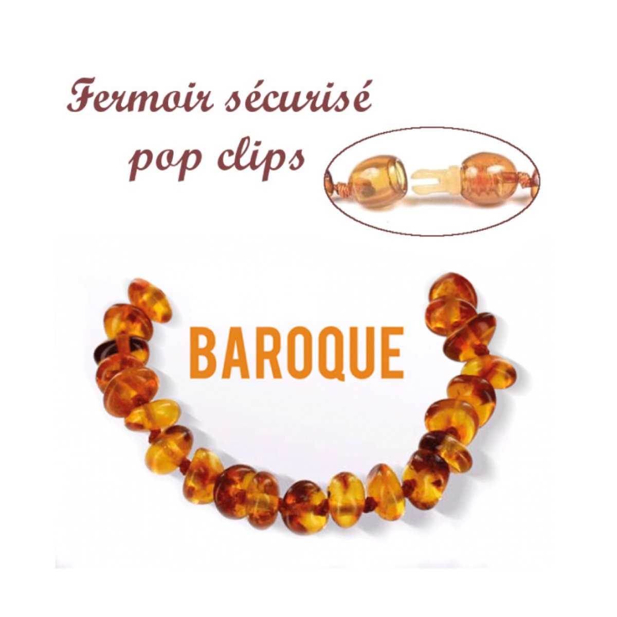 Véritable Collier Dambre - Baroque
