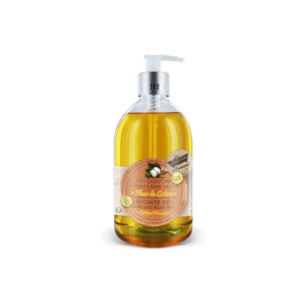 Gel Douche Fleur de Coton Surgras Sans Savon