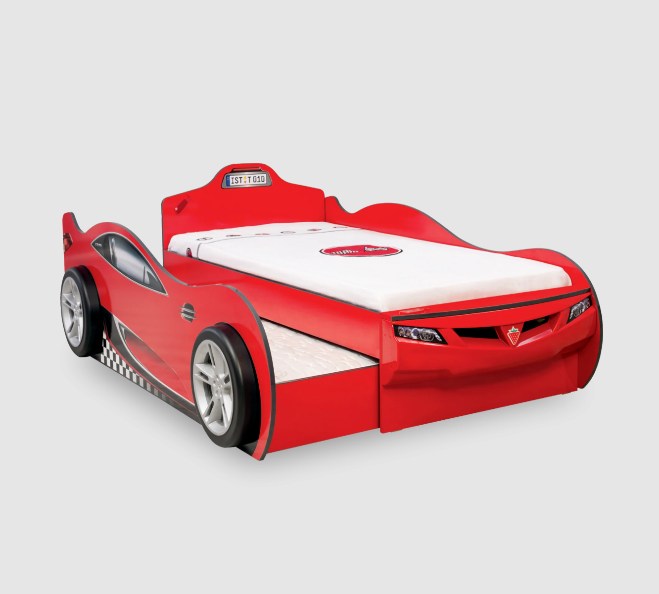 Lit Voiture Friend Rouge (90x190 cm) - (90x180 cm)