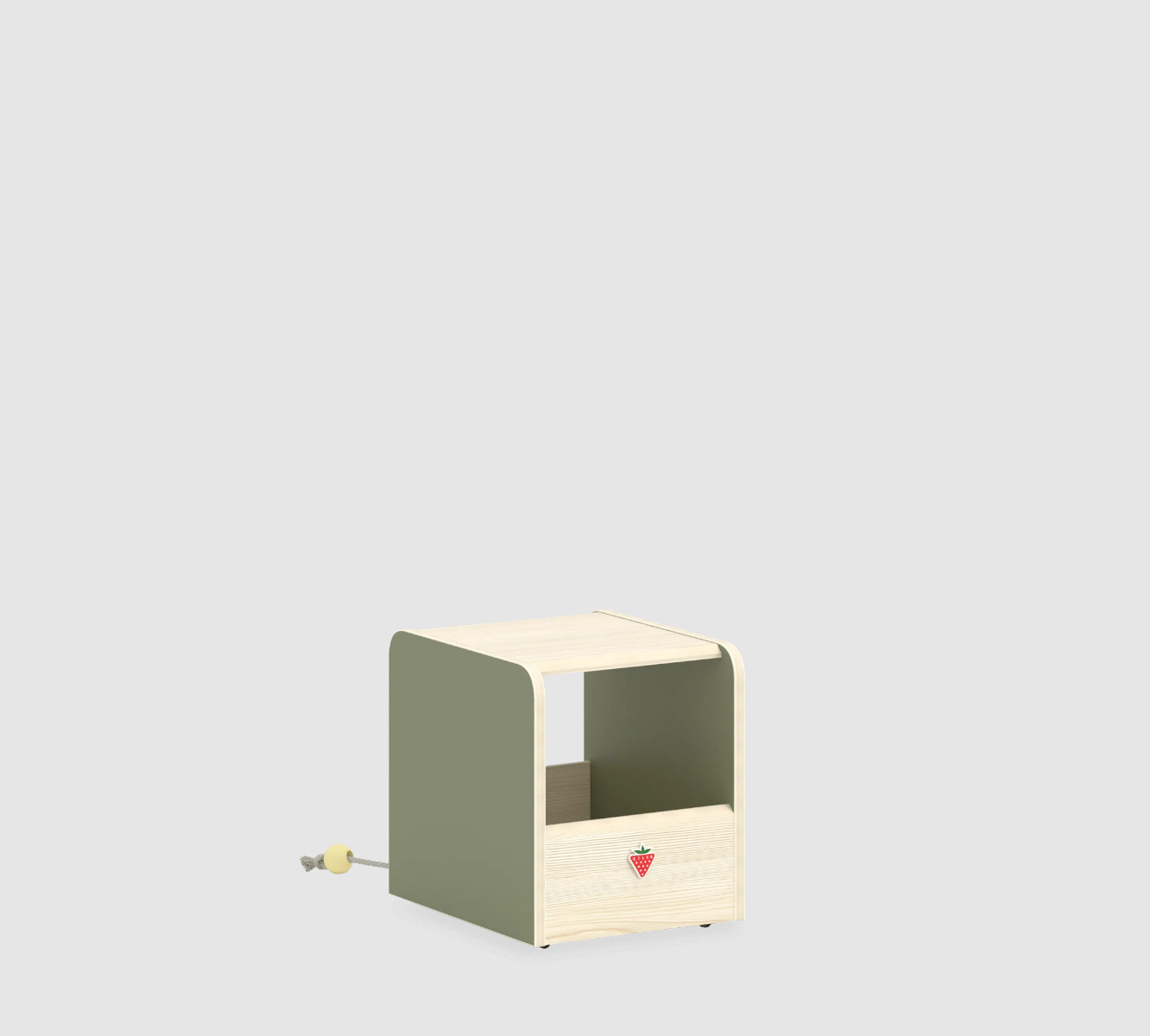 Tabouret/coffre à jouets Montessori Naturel