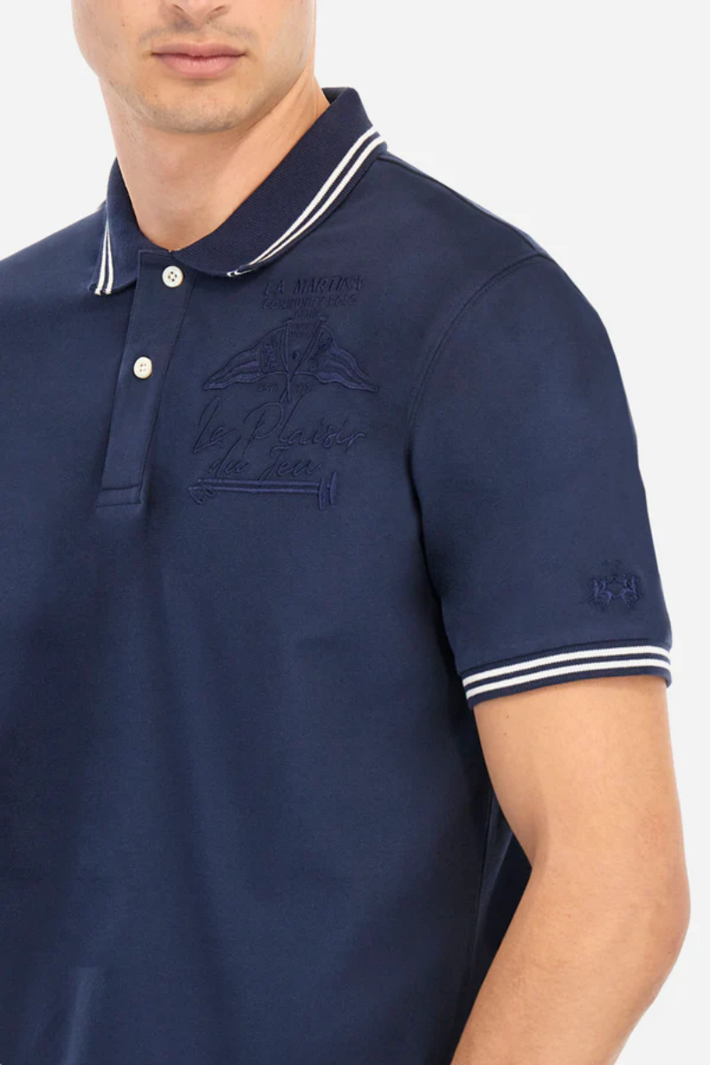 Polo En Piqué De Coton Extensible Coupe Classique - Adone thumbnail 3