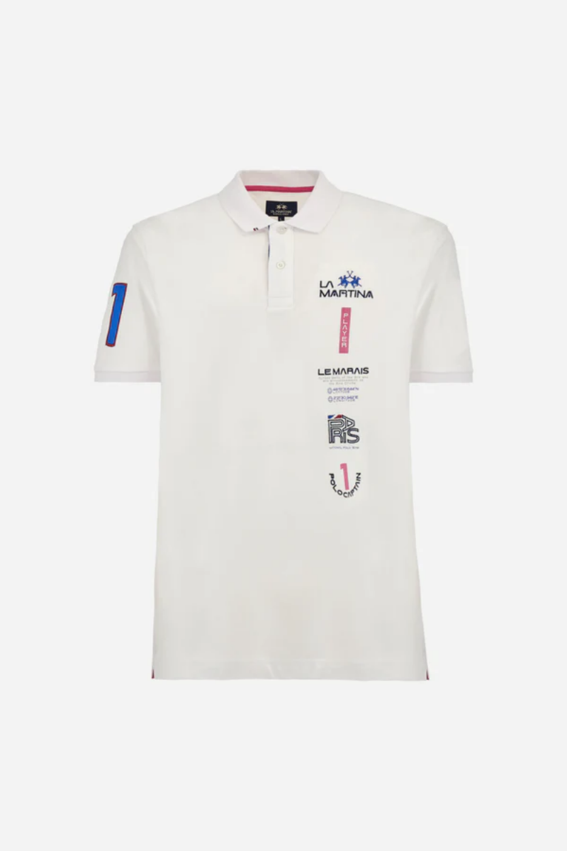 Polo en Piqué de Coton Extensible Coupe Classique - Alterio