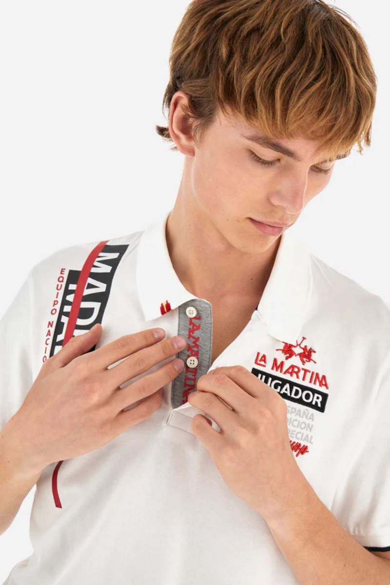 Polo en Piqué de Coton Extensible Coupe Classique - Aguirre