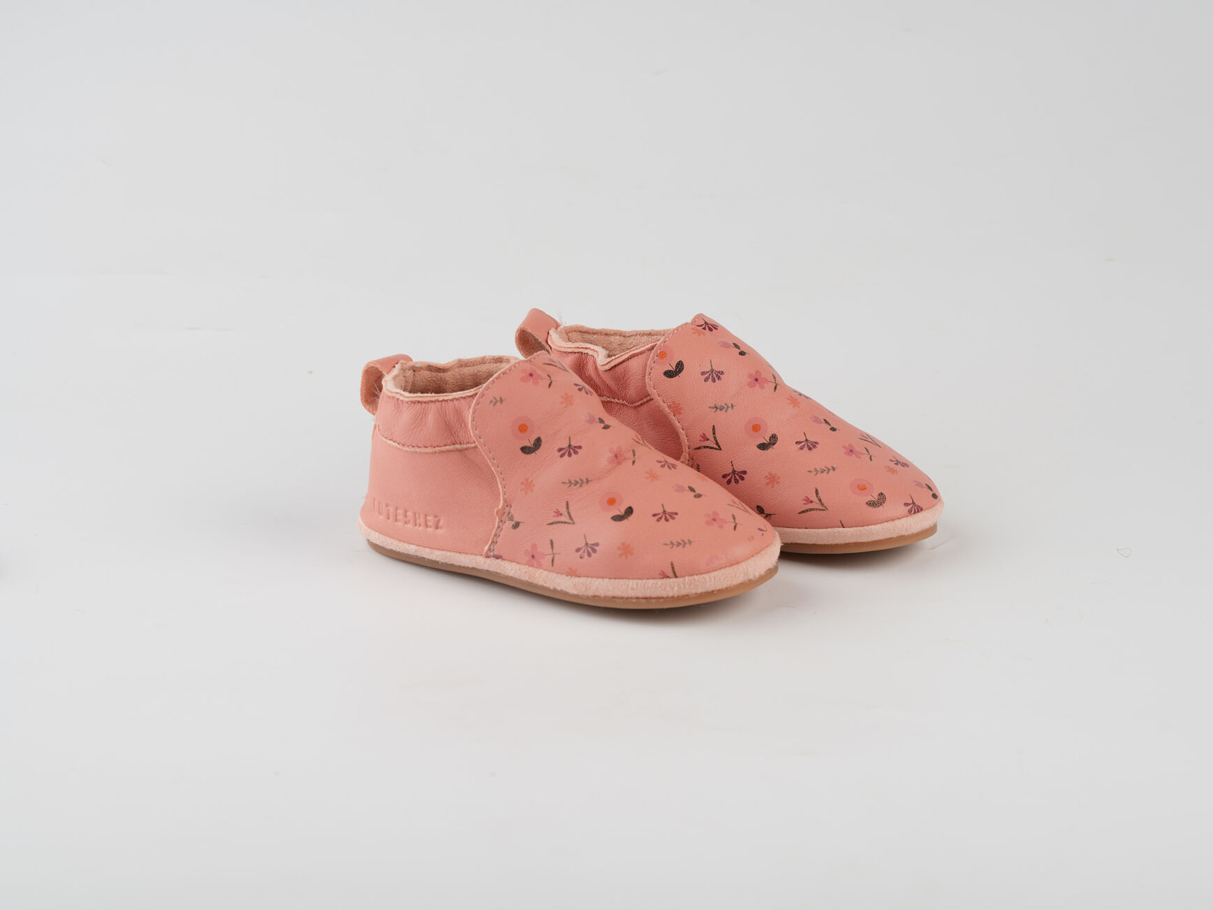 Chaussure Fleur Imprimée Corail