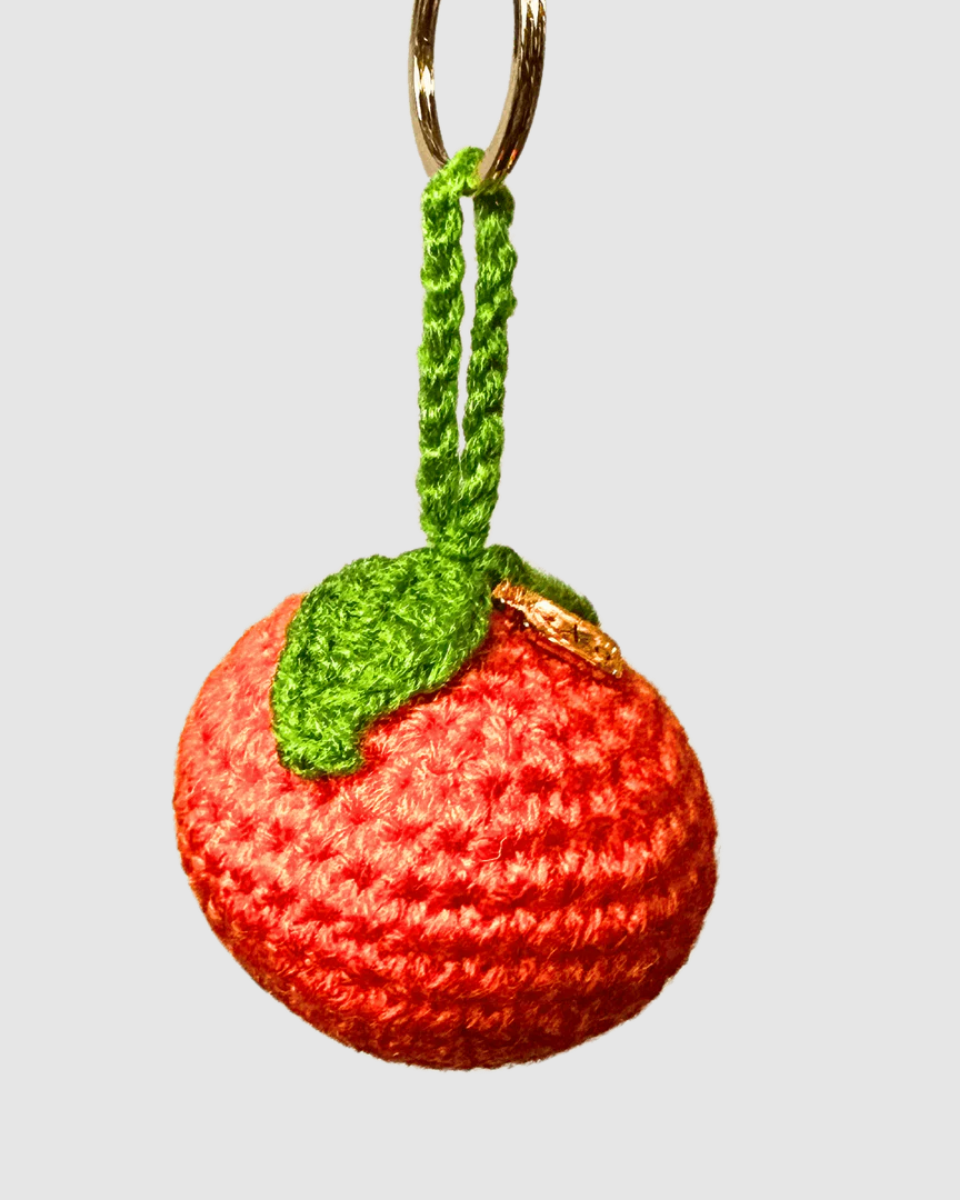 Porte-clés Orange en crochet – Bag Charm hand made in Marrakesh