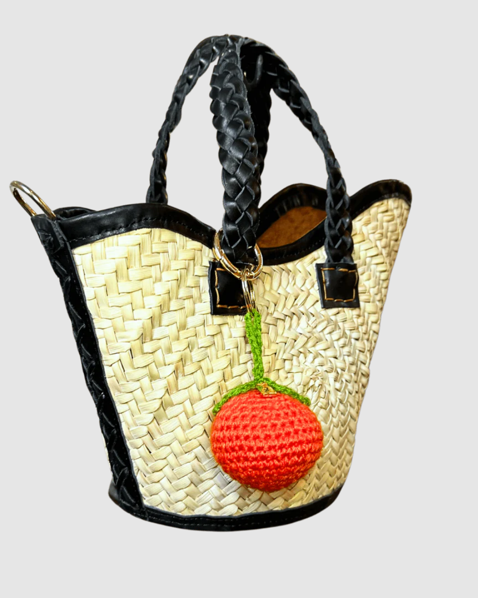 Porte-clés Orange en crochet – Bag Charm hand made in Marrakesh