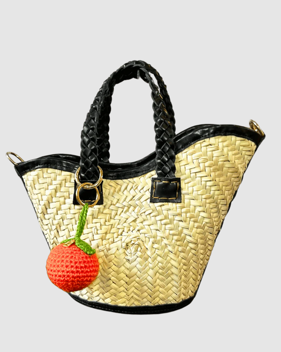 Porte-clés Orange en crochet – Bag Charm hand made in Marrakesh thumbnail 3