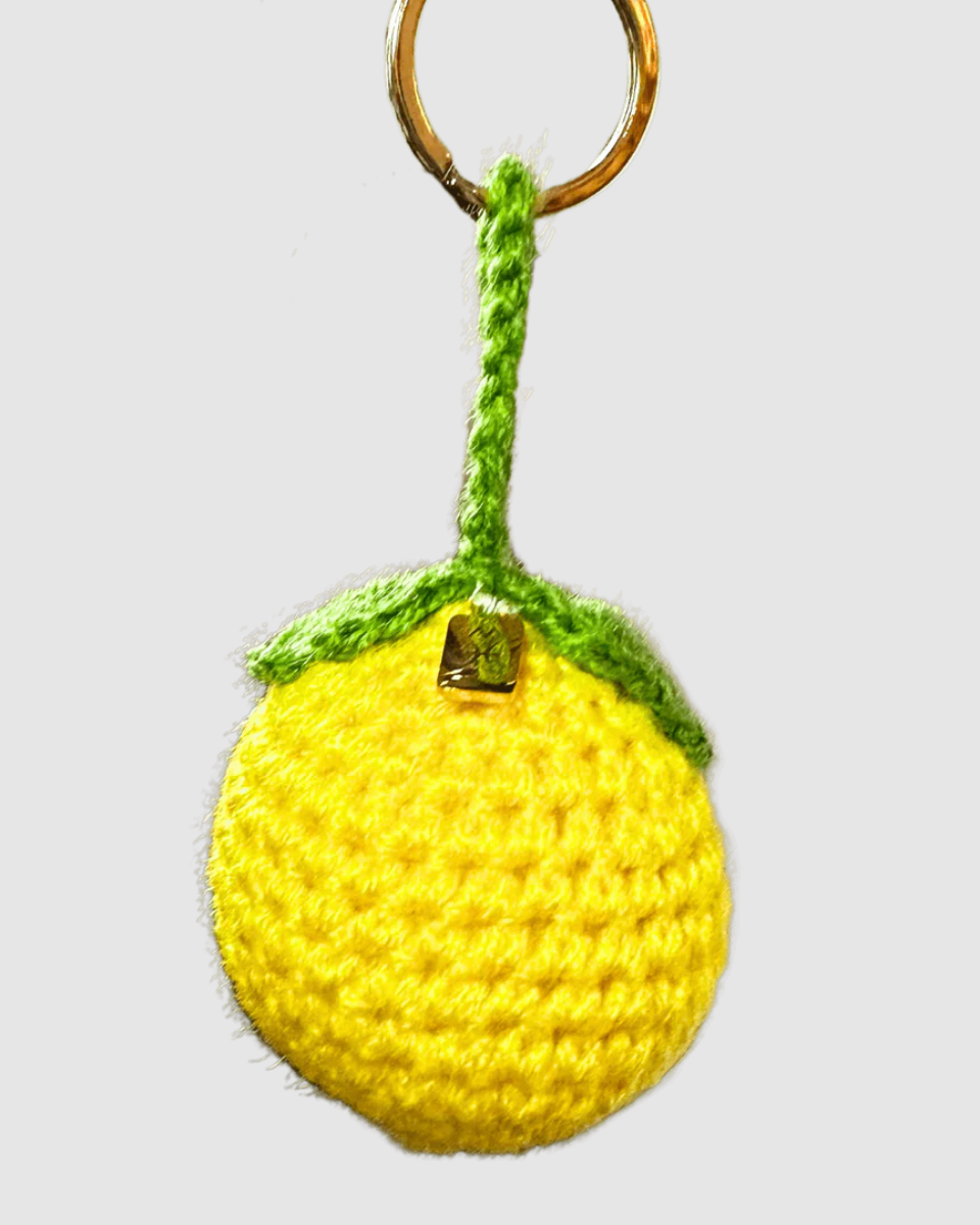 Porte-clés Citron en crochet – Bag Charm hand made in Marrakesh