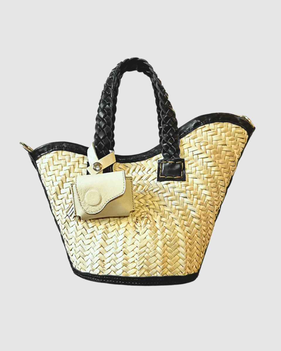 Porte AirPods en cuir “La Vague” Bag Charm made in Marrakesh