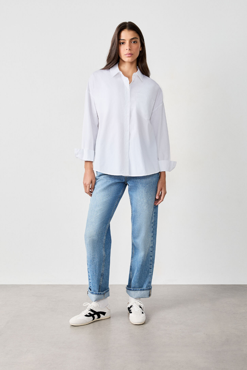 Chemise Manches Longues En Popeline
