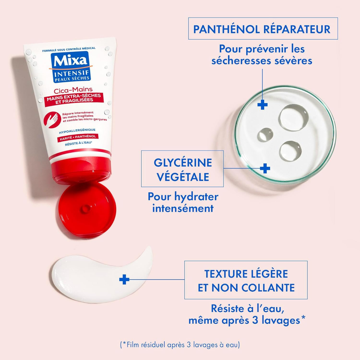 Crème Mains Cica Réparatrice Intense Hypoallergénique
