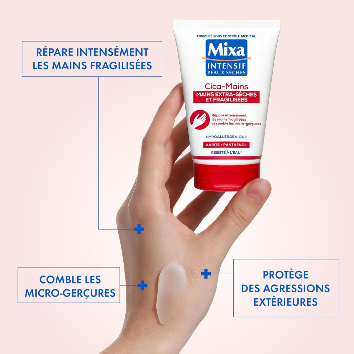 Crème Mains Cica Réparatrice Intense Hypoallergénique