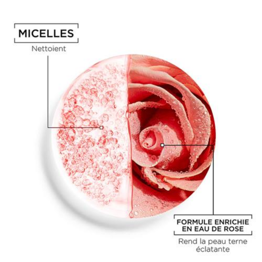 Skin Active - Eau Micellaire Démaquillante Nettoyante Tout En Un À L'eau De Rose thumbnail 2