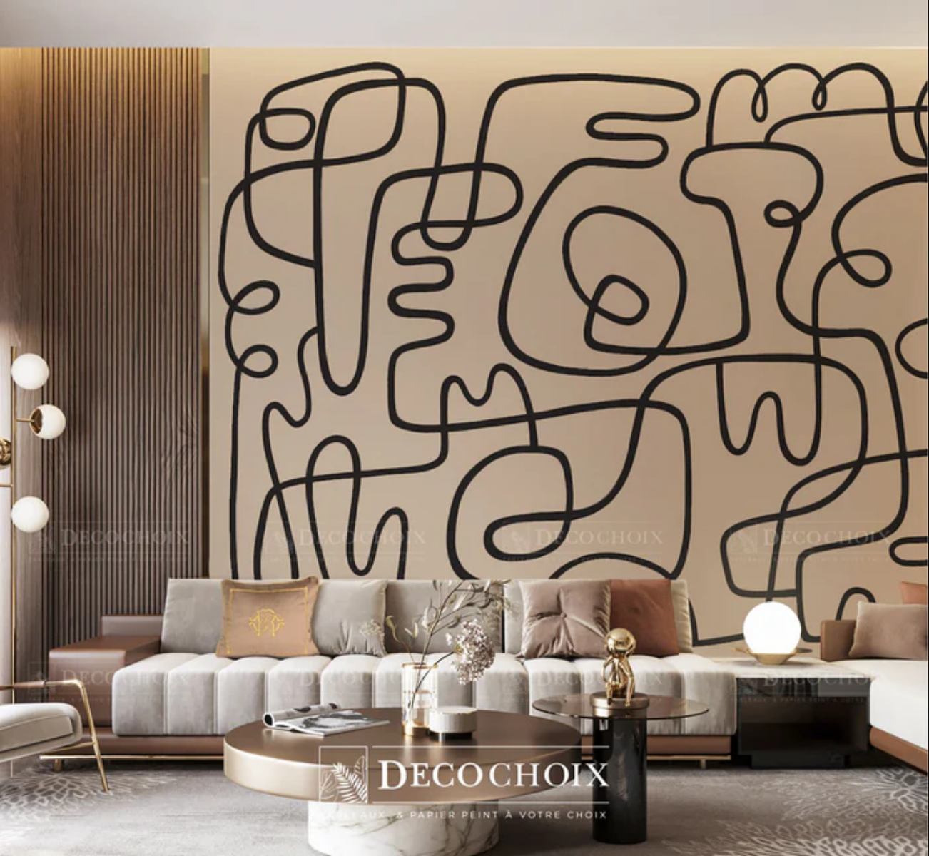 Papier peint Contours