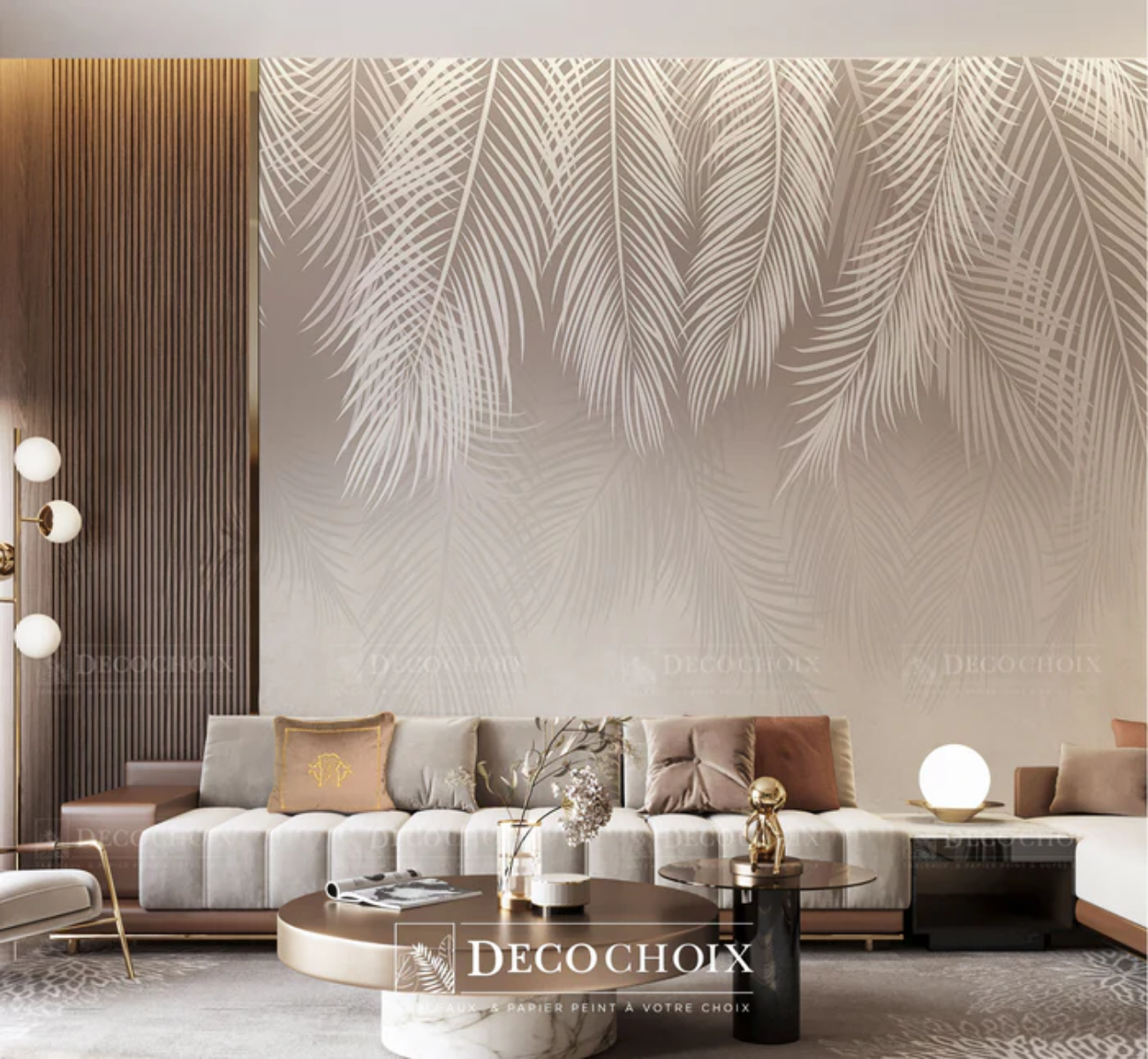 Papier peint feuille