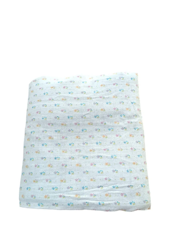 Couverture Fleurie en Gaz de coton