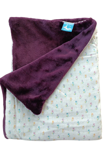 Couverture Fleurie en Gaz de coton thumbnail 3