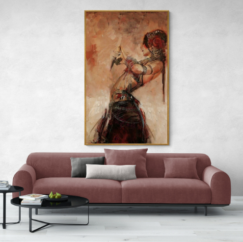 Tableau Woman Dance with dress