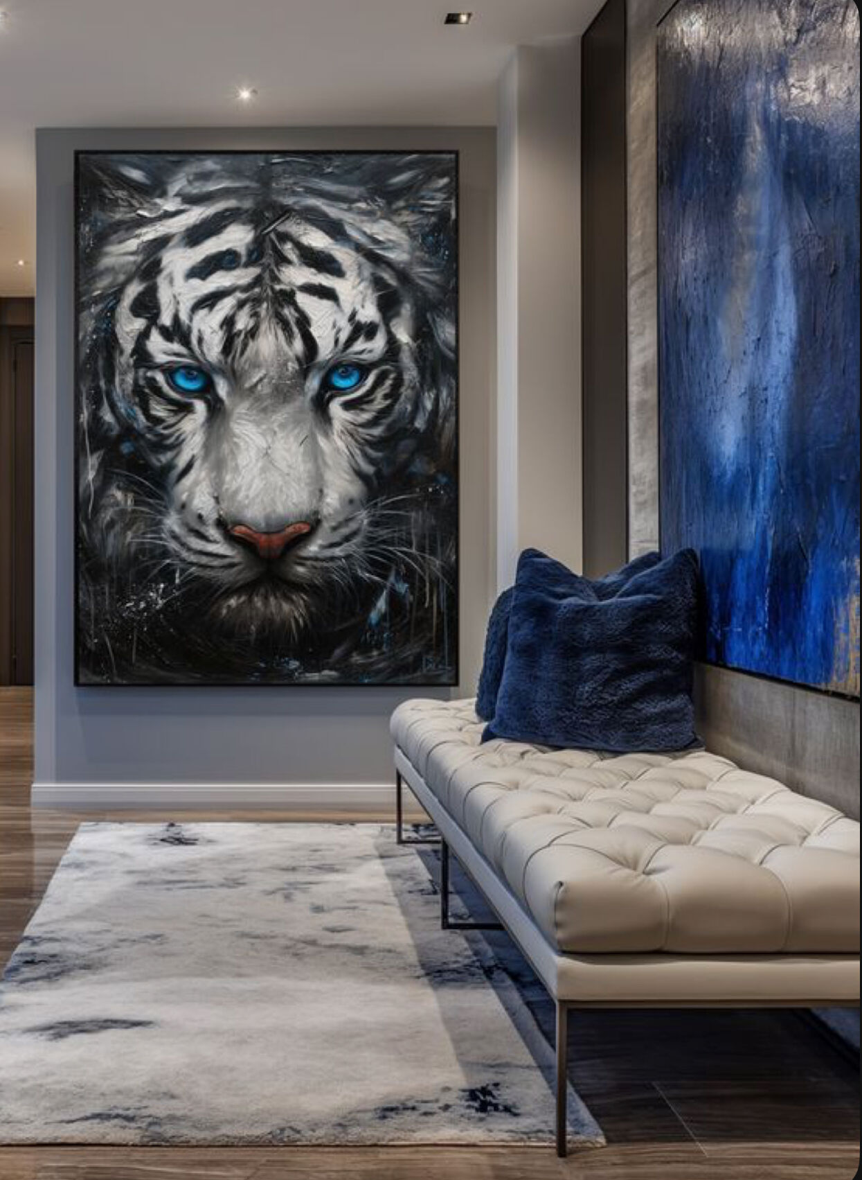 Tableau Tigre Blanc