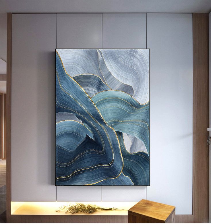 Tableau Blue Wavy Geometric thumbnail 1