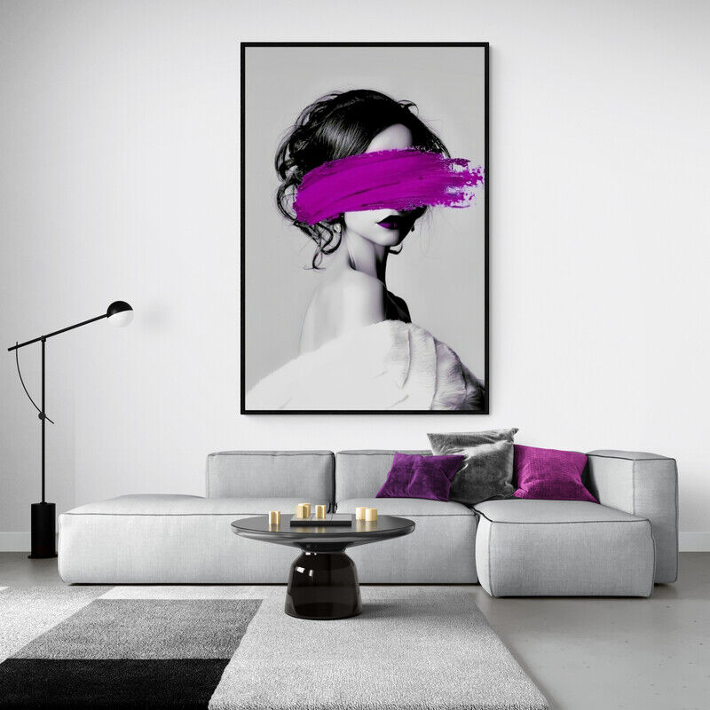 Tableau Lady Mystérieuse Violet