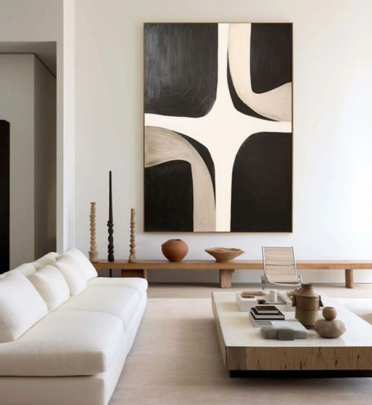 Tableaux Abstrait Noir