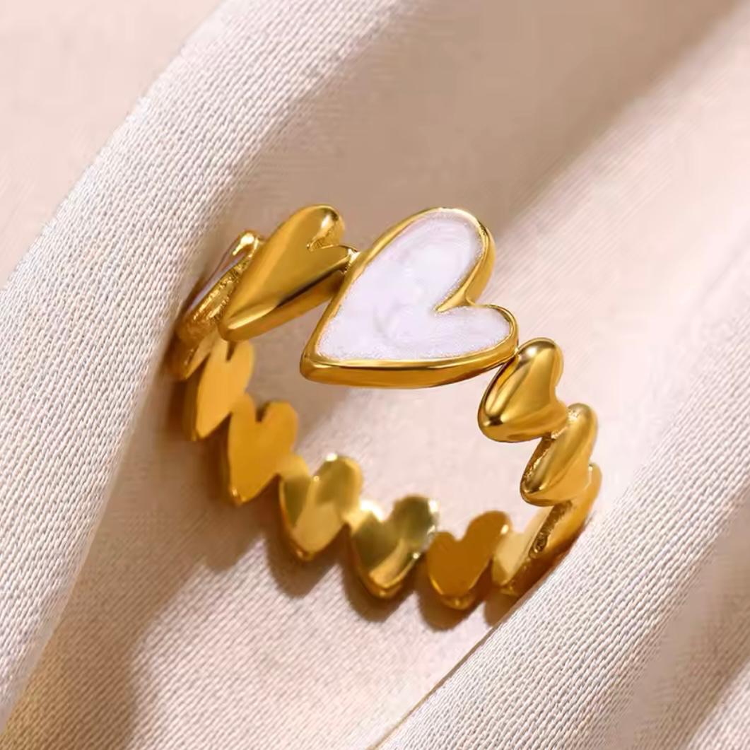 Bague White Heart