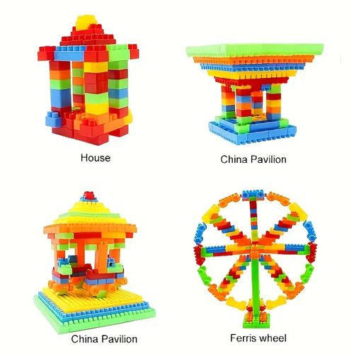Blocs de Construction Enfants – 100 Pièces Diy Colorées – Jouet Éducatif et Créatif Fille & Garçon – Idée Cadeau Originale