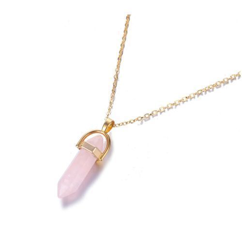 Collier pendentif en cristal irrégulier Quartz thumbnail 1