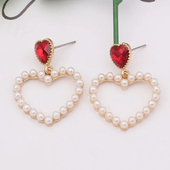 Boucles D'oreilles Pendantes Coeur