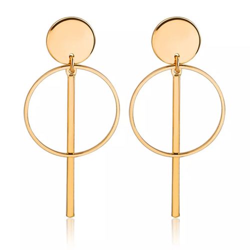 Boucles d’oreilles dorées en forme de cercle thumbnail 1